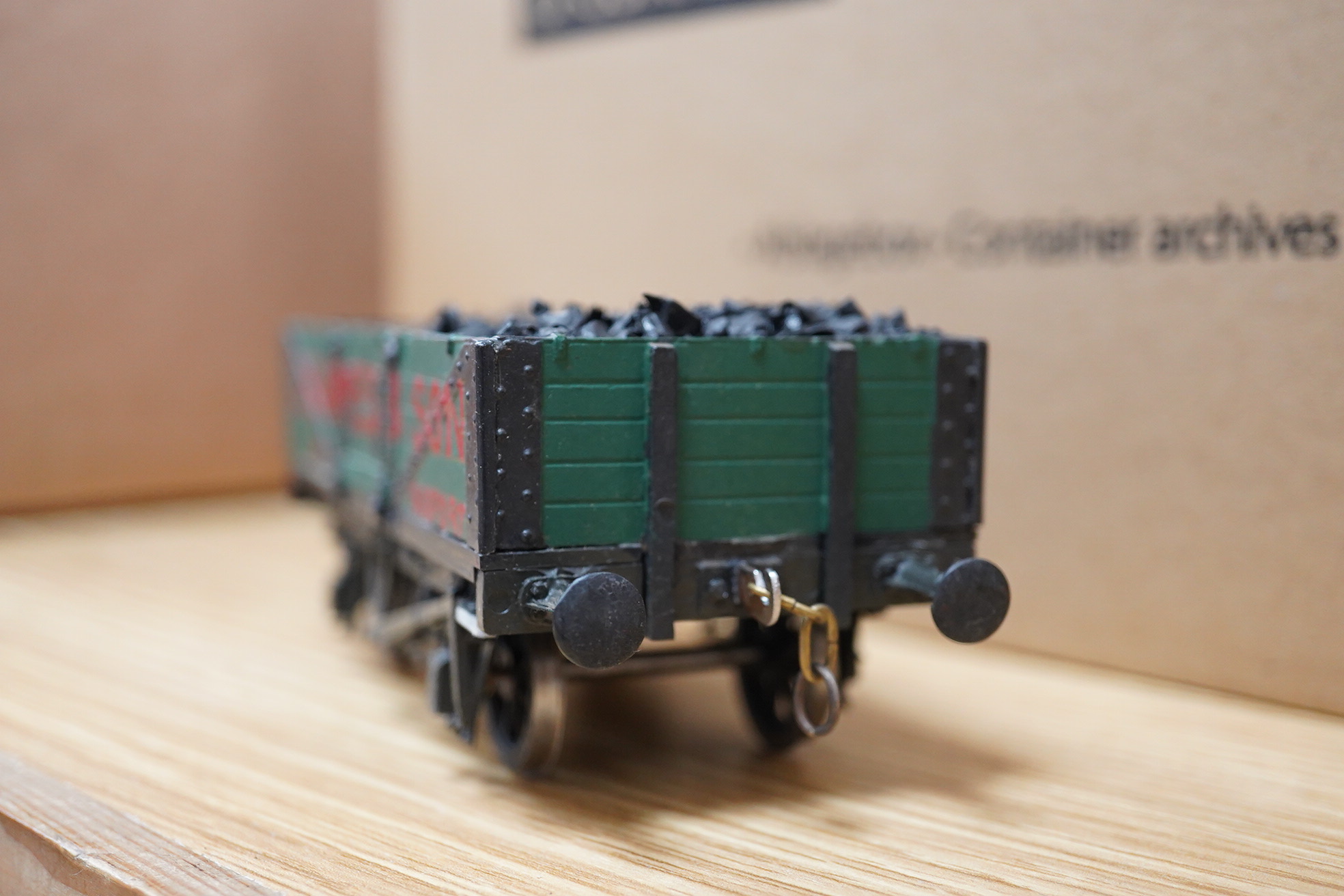 Six finescale 0 gauge GWR and private owner’s freight wagons by Cooper-Craft, Peco, etc. including; two GWR box vans, and four open wagons, all kit-built or adapted to a high standard